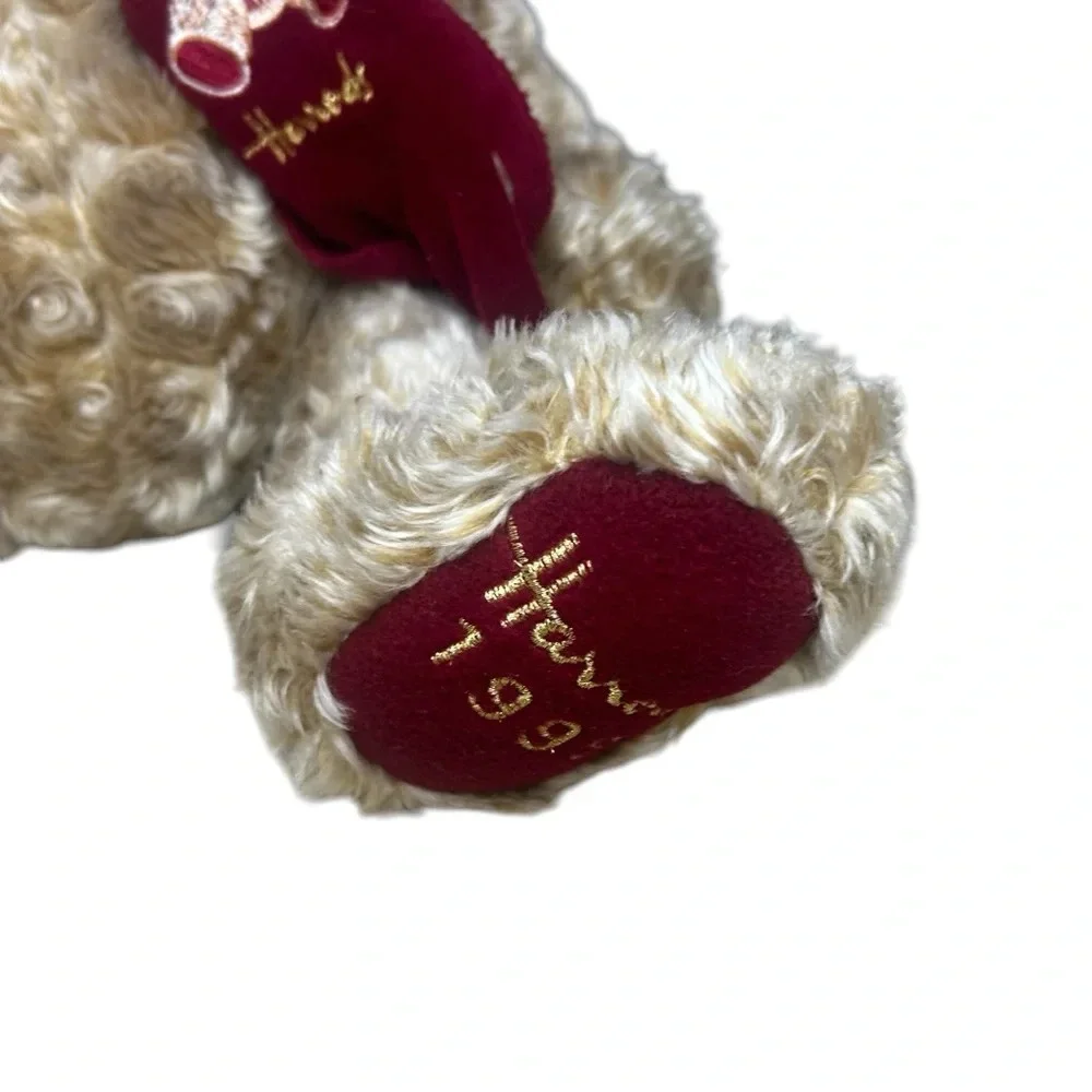 Vintage 1999 Harrods Knightsbridge Christmas Teddy Bear Plush 12” London Holiday